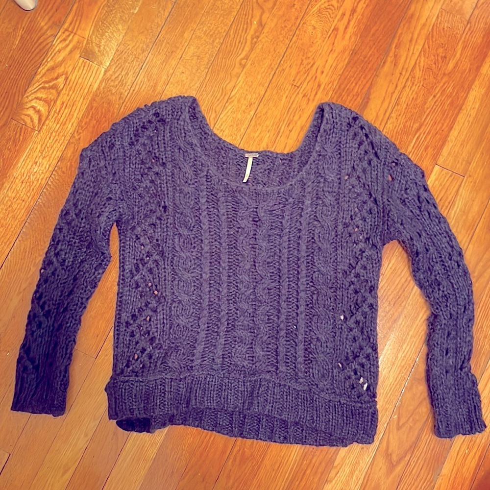Free People scoop neck sweater with real wool